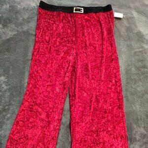 Max Deco Men's Large Santa Crushed Velour Pajama Pants Christmas Ugly Sweater XL